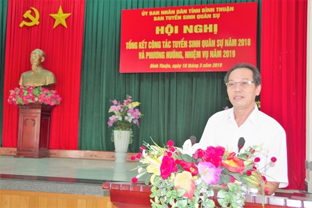 Tỉnh Bình Thuận triển khai công tác tuyển sinh quân sự năm 2019