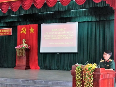 Ban CHQS Đất Đỏ (Bà Rịa-Vũng Tàu): Huấn luyện dân quân binh chủng năm 2019