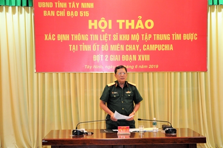 Ban Chỉ đạo 515 tỉnh Tây Ninh hội thảo xác định thông tin liệt sĩ