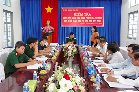 Hội đồng GDQP&AN Trung ương kiểm tra tỉnh Tây Ninh