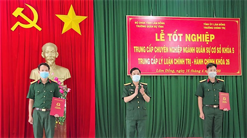 Tỉnh Lâm Đồng 64 học viên tốt nghiệp trung cấp chuyên nghiệp nghành quân sự