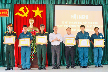 Huyện Long Điền, tỉnh Bà Rịa-Vũng Tàu sơ kết 5 năm thực hiện Nghị định 74 của Chính phủ về công tác Phòng không Nhân dân