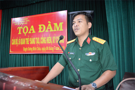 Ban CHQS các huyện, thị xã, thành phố nội địa tỉnh Tây Ninh tọa đàm sĩ quan trẻ