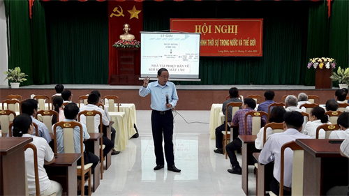 Trung tướng Phạm Văn Dỹ, nguyên Chính ủy Quân khu 7 thông tin tình hình thời sự tại huyện Long Điền, tỉnh Bà Rịa - Vũng Tàu