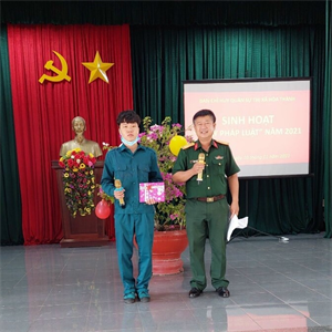 Ban CHQS thị xã Hòa Thành, tỉnh Tây Ninh sinh hoạt Ngày pháp luật