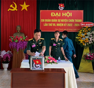 Chi đoàn Quân sự huyện Chơn Thành Đại hội lần thứ VII, nhiệm kỳ 2022 - 2024