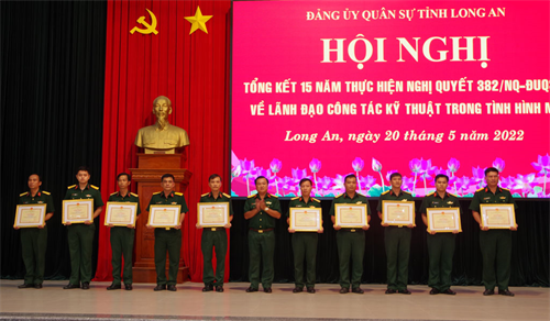 Đảng ủy Quân sự tỉnh Long An tổng kết 15 năm thực hiện Nghị quyết 382 của Đảng ủy Quân sự Trung ương