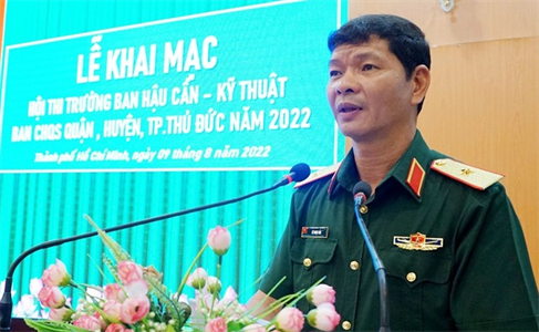 Bộ Tư lệnh Thành phố Hồ Chí Minh khai mạc Hội thi Trưởng ban hậu cần - kỹ thuật năm 2022