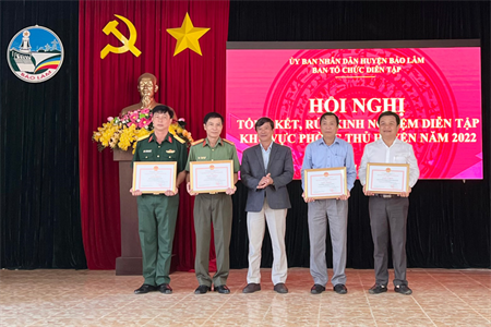 Huyện Bảo Lâm, tỉnh Lâm Đồng tổng kết diễn tập khu vực phòng thủ