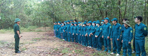 Huyện Cát Tiên, tỉnh Lâm Đồng kiểm tra bắn đạn thật cho lực lượng tự vệ khối các cơ quan