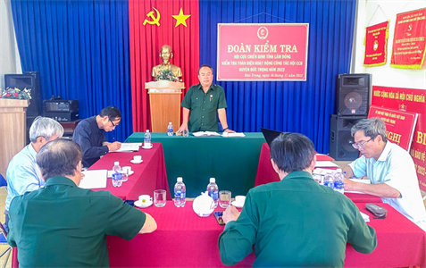 Hội Cựu chiến binh tỉnh Lâm Đồng đẩy mạnh công tác kiểm tra, giám sát