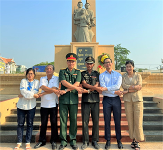 Lãnh đạo Quận 6 thăm, chúc tết tại Chi khu Quân sự Kampong Svay
