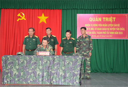 Bộ CHQS tỉnh Tây Ninh huấn luyện quân nhân dự bị