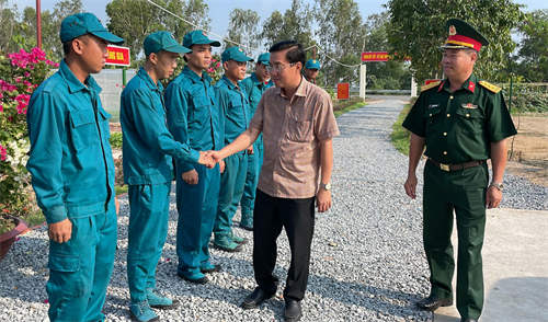 LLVT huyện Tân Hưng sẵn sàng tham gia Hội thi Chốt dân quân thường trực biên giới