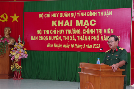 Bộ CHQS tỉnh Bình Thuận: Hội thi “Chỉ huy trưởng, Chính trị viên Ban CHQS cấp huyện” năm 2023