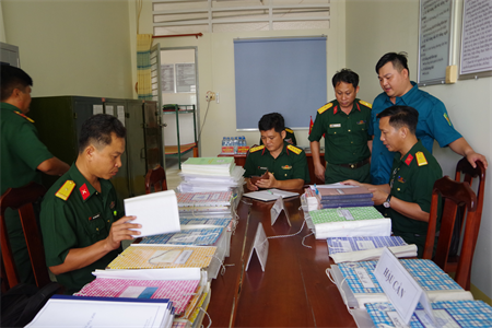 Bộ CHQS tỉnh Long An kiểm tra công tác quân sự quốc phòng tại huyện Cần Giuộc và Cần Đước