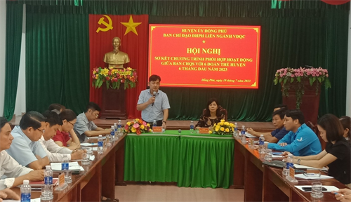 Ban CHQS huyện Đồng Phú sơ kết phối hợp hoạt động với các đoàn thể