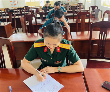 Ban CHQS thị xã Chơn Thành kiểm tra nhận thức chính trị năm 2023