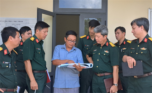 Cục Doanh trại Tổng cục Hậu cần kiểm tra công tác nghiệm thu dự án Bộ CHQS tỉnh Bình Phước