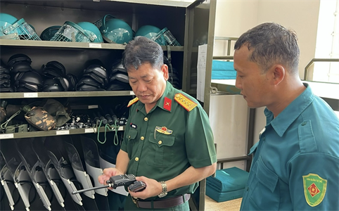Ban CHQS huyện Long Điền tổng kết xây dựng đơn vị điểm về huấn luyện điều lệnh, xây dựng chính quy, quản lý kỷ luật