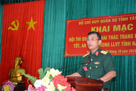 LLVT tỉnh Tây Ninh hội thi quản lý, khai thác vũ khí trang bị kỹ thuật tốt, an toàn năm 2023