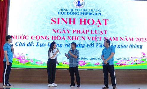 LLVT huyện Bàu Bàng, tỉnh Bình Dương sinh hoạt Ngày Pháp luật Việt Nam