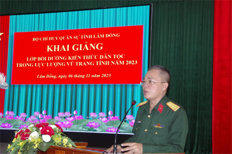 Bộ CHQS tỉnh Lâm Đồng: 180 cán bộ tham gia bồi dưỡng kiến thức dân tộc