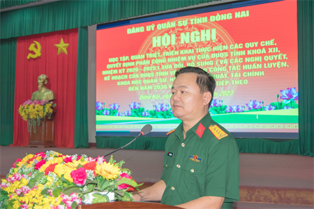 Bộ CHQS tỉnh Đồng Nai quán triệt triển khai thực hiện các quy chế, quy định của Đảng ủy Quân sự tỉnh
