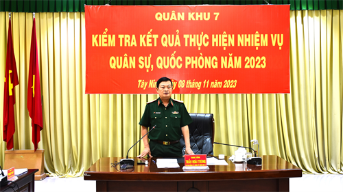 Trung tướng Trần Hoài Trung, Chính ủy Quân khu kiểm tra nhiệm vụ quân sự - quốc phòng tại Bộ CHQS tỉnh Tây Ninh