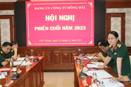 Đảng ủy Công ty Đông Hải hội nghị phiên cuối năm 2023