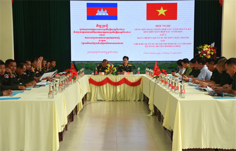 Ban CHQS huyện Châu Thành tổng kết hoạt động hợp tác quốc phòng năm 2023