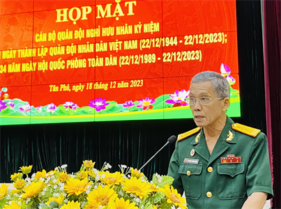 Quận Tân Phú họp mặt cán bộ Quân đội nghỉ hưu nhân kỷ niệm Ngày thành lập QĐND Việt Nam