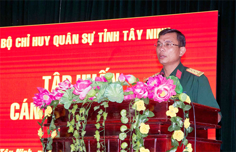 Bộ CHQS tỉnh Tây Ninh tập huấn cán bộ huấn luyện quân sự năm 2024