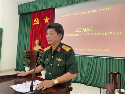 Đảng ủy Quân sự tỉnh Bà Rịa - Vũng Tàu bế mạc lớp nhận thức về Đảng đợt 2 năm 2024