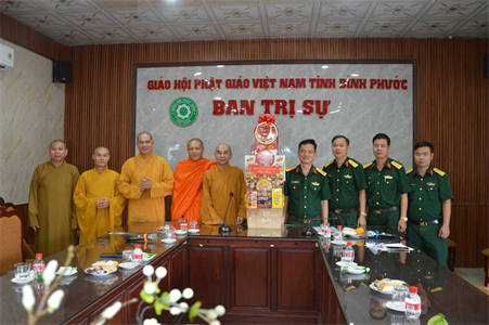 Bộ CHQS tỉnh Bình Phước chúc mừng Lễ Phật đản 2024