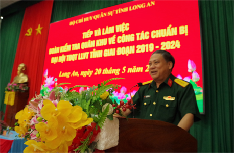 Quân khu kiểm tra công tác chuẩn bị Đại hội Thi đua Quyết thắng LLVT tỉnh Long An giai đoạn 2019 -2024