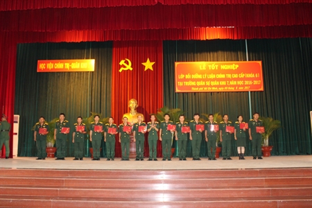 Học viện Chính trị  và Bộ Tư lệnh Quân khu 7 tổ chức Lễ tốt nghiệp lớp bồi dưỡng lý luận chính trị cao cấp (Khóa 6).