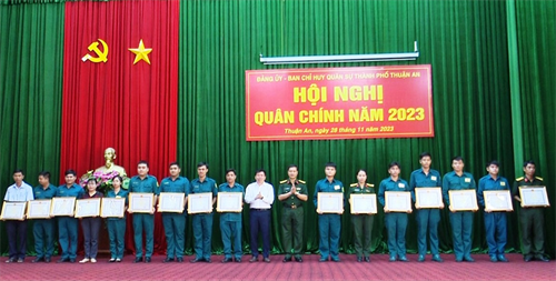 Thành phố Thuận An hội nghị quân chính năm 2023