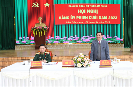 Đảng ủy Quân sự tỉnh Lâm Đồng hội nghị phiên cuối năm 2023