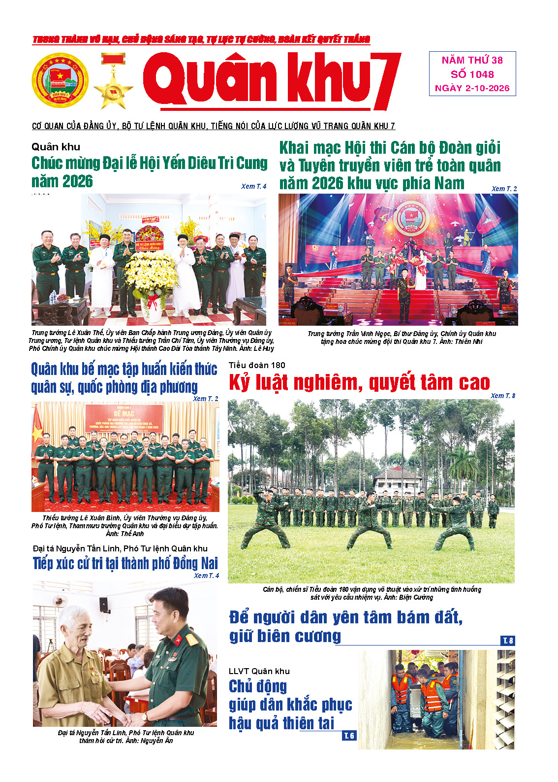 Báo Quân Khu 7 số 1048 ra ngày 02/10/2026