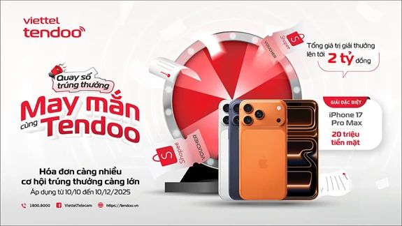 Cơ hội trúng thưởng lên tới 2 tỷ đồng khi dùng nền tảng quản lý bán hàng Viettel Tendoo
