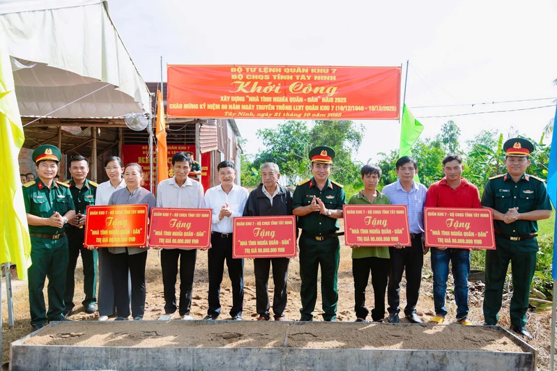 Bộ CHQS tỉnh Tây Ninh khởi công xây dựng “Nhà tình nghĩa Quân – Dân” năm 2025
