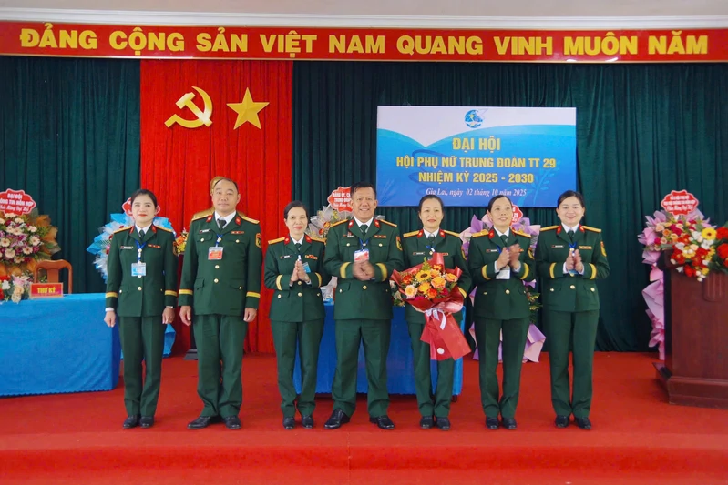 Đại hội Hội Phụ nữ Trung đoàn 29 nhiệm kỳ 2025 - 2030 thành công tốt đẹp

