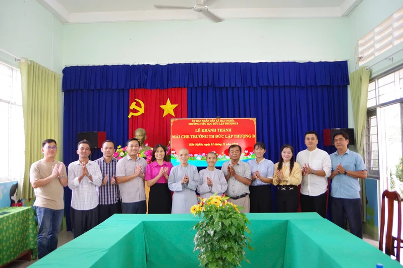 Bộ Tham mưu Quân khu khánh thành công trình mái che học đường tại xã Hậu Nghĩa, tỉnh Tây Ninh