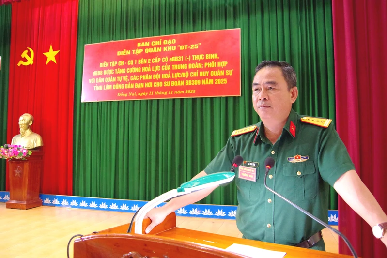 Ban Chỉ đạo diễn tập Quân khu 7 khai mạc diễn tập “DT-25” đối với Sư đoàn 309
