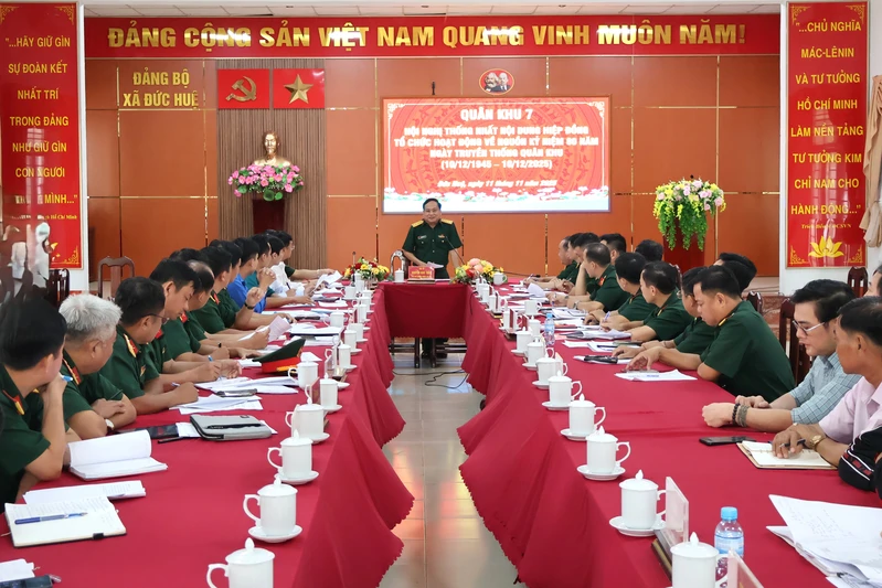 Thống nhất nội dung tổ chức về nguồn kỷ niệm 80 năm Ngày truyền thống Quân khu 7