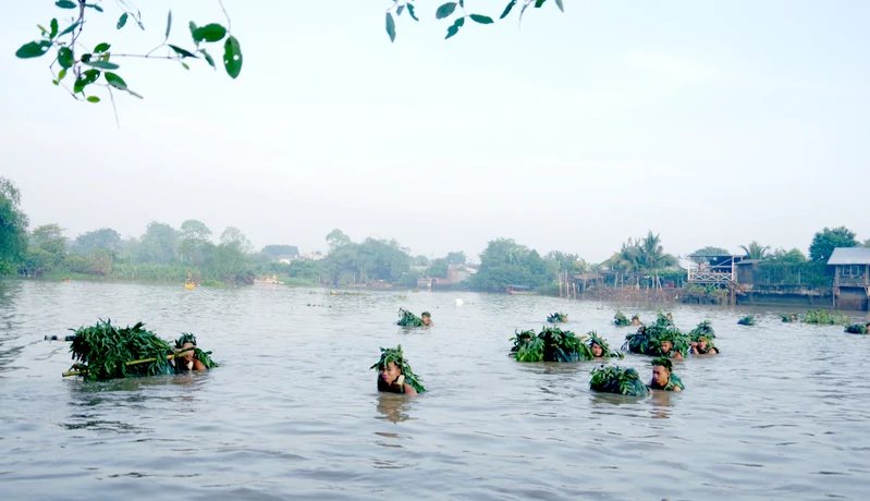 Trung đoàn 31, Sư đoàn 309 thực hành vượt sông trong hành trú quân diễn tập