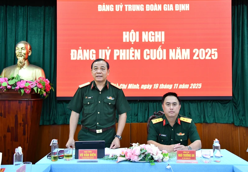 Trung đoàn Gia Định tổ chức hội nghị Đảng ủy phiên cuối năm 2025