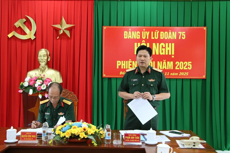 Đảng ủy Lữ đoàn 75 hội nghị phiên cuối năm 2025

