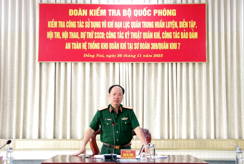 Đoàn kiểm tra Bộ Quốc phòng làm việc tại Sư đoàn 309